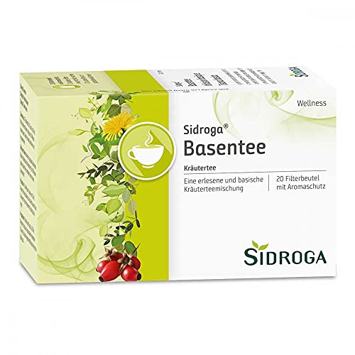 Sidroga Basentee: Wohltuender Tee aus basischen Kräutern wie Brennnessel, Fenchel, Melisse und Kümmel, 20 Filterbeutel mit je 1,5 g von Sidroga