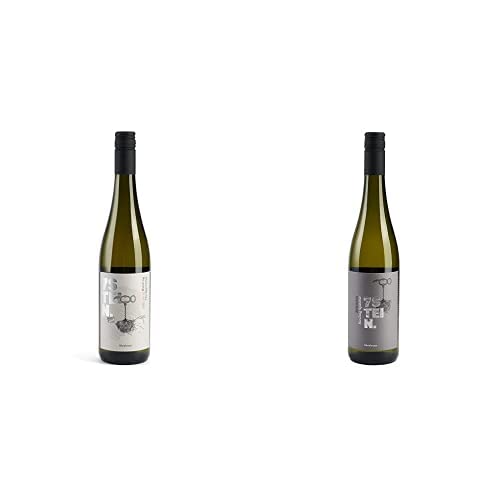 7STEIN Riesling Hochgewächs und 7STEIN Riesling Spätlese – zwei Qualitätsweine, Weißweine aus Rheinhessen, Deutschland (2 x 0.75 l) von Siebenstein