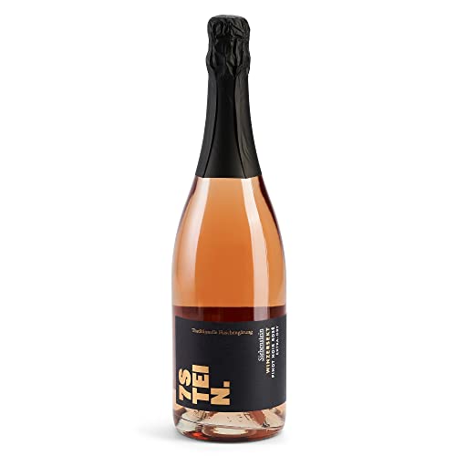 7STEIN Winzersekt Pinot Noir Rosé extra-dry, rheinhessischer Schaumwein mit traditioneller Flaschengärung aus dem größten Weinanbaugebiet Deutschlands (1 x 0,75l) von Siebenstein
