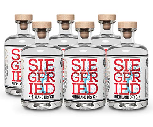 Siegfried Rheinland Dry Gin | Weltweit ausgezeichneter Premium Gin | Micro-batch Gin mit 18 Botanicals | Regionalität und Weltklasse | 41% Vol. | 6 x 500ML von Siegfried