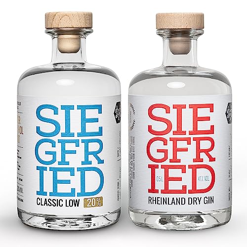 Siegfried Rheinland Dry Gin und Classic Low Set | Weltweit ausgezeichneter Premium Gin | Micro-batch Gin mit 18 Botanicals | 41%/20% | 2 x 500ML Siegfried Rheinland Dry Gin und Classic Low Set | Weltweit ausgezeichneter Premium Gin | Micro-batch Gin mit 18 Botanicals | 41%/20% | 2 x 500ML von Siegfried