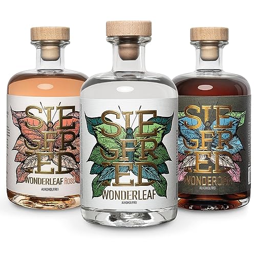 Siegfried Wonderleaf, Wonderoak und Wonderleaf Rosé im Set | Alkoholfrei | Von den Machern des weltweit prämierten Siegfried Gin | Vegan | Zuckerfrei | Natürliche Destillate | 3 x 500ML Siegfried Wonderleaf, Wonderoak und Wonderleaf Rosé im Set | Alkoholfrei | Von den Machern des weltweit prämierten Siegfried Gin | Vegan | Zuckerfrei | Natürliche Destillate | 3 x 500ML von Siegfried