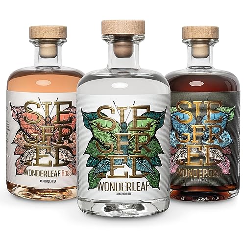 Siegfried Wonderleaf, Wonderoak und Wonderleaf Rosé im Set | Alkoholfrei | Von den Machern des weltweit prämierten Siegfried Gin | Vegan | Zuckerfrei | Natürliche Destillate | 3 x 500ML von Siegfried