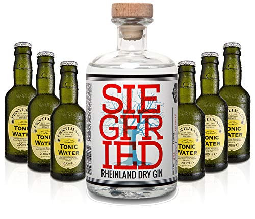 Gin Tonic Set - Siegfried Rheinland Gin 0,5l (41% Vol) + 6x Fentimans Tonic Water 200ml inkl. Pfand MEHRWEG von Siegfried Rheinland-Siegfried Rheinland