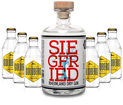Gin Tonic Set - Siegfried Rheinland Gin 0,5l (41% Vol) + 6x Goldberg Tonic Water 200ml inkl. Pfand MEHRWEG von Siegfried Rheinland-Siegfried Rheinland