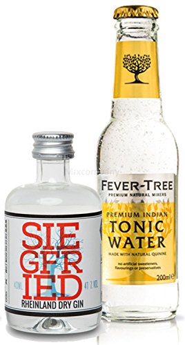 Gin Tonic Probierset - Siegfried Rheinland Dry Gin 4cl (41% Vol) + Fever-Tree Tonic Water 200ml inkl. Pfand MEHRWEG von Siegfried Rheinland-Siegfried Rheinland