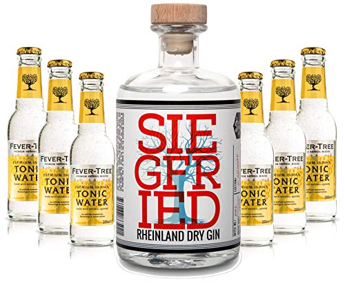 Gin Tonic Set - Siegfried Rheinland Gin 0,5l (41% Vol) + 6x Fever Tree Tonic Water 200ml inkl. Pfand MEHRWEG von Siegfried Rheinland-Siegfried Rheinland