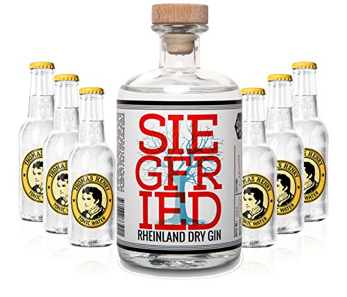 Gin Tonic Set - Siegfried Rheinland Gin 0,5l (41% Vol) + 6x Thomas Henry Tonic Water 200ml inkl. Pfand MEHRWEG von Thomas Henry-Thomas Henry