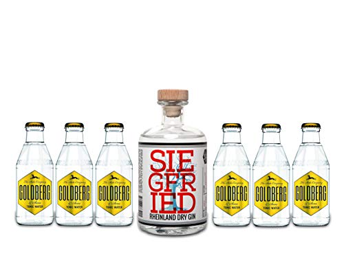 Siegfried Gin Tonic Set - Siegfried Rheinland Dry Gin 500ml (41% Vol) + 6 Goldberg Tonic Water 200ml von Siegfried Rheinland-Siegfried Rheinland