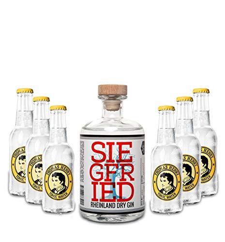 Siegfried Rheinland Dry Gin (1 x 0.5 l) mit Thomas Henry Tonic Water (6 x 0.2 l) von Siegfried Rheinland