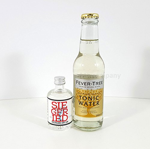 Gin Tonic mini Set - Siegfried Rheinland Dry Gin 40ml (41% Vol) + Fever-Tree Tonic Water 200ml von Siegfried