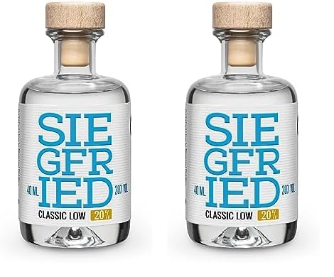 Siegfried Classic Low Mini I Von den Machern des weltweit prämierten Siegfried Gin I Für leicht alkoholische Longdrinks und Cocktails | 20% Vol. I 40ML (Packung mit 2) von Siegfried