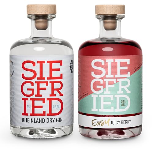 Siegfried Rheinland Dry Gin und Easy Juicy Berry Aperitif Set | Weltweit ausgezeichneter Premium Gin | Gin und Aperitif Set | 41%/20% | 2 x 500ML Siegfried Rheinland Dry Gin und Easy Juicy Berry Aperitif Set | Weltweit ausgezeichneter Premium Gin | Gin und Aperitif Set | 41%/20% | 2 x 500ML von Siegfried
