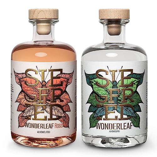 Siegfried Wonderleaf und Wonderleaf Rosé Set I Alkoholfrei | Von den Machern des weltweit prämierten Siegfried Gin I Vegan I Zuckerfrei I Natürliche Destillate | 2 x 500ML von Siegfried