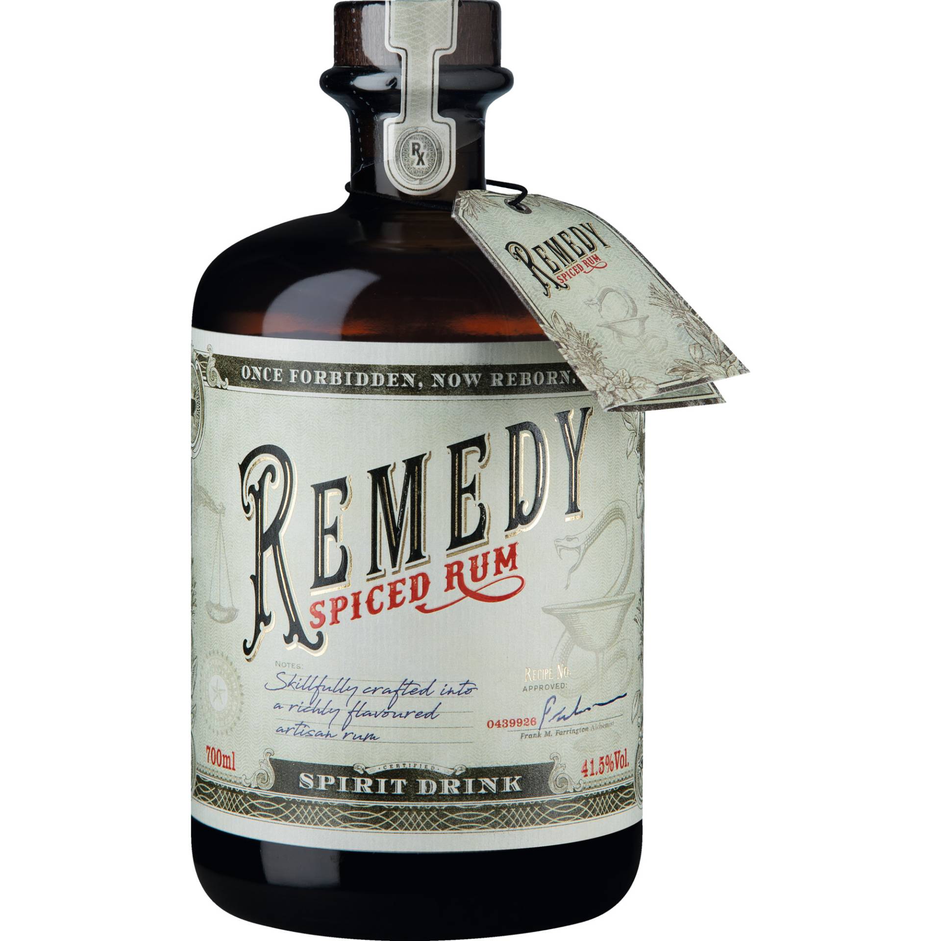 Remedy Spiced Rum, 0,7 L, 41,50 % Vol., Spirituosen von Sierra Madre GmbH, Rohrstr. 26, 58093 Hagen, Deutschland