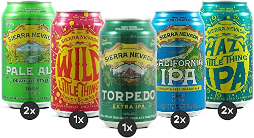 Sierra Nevada Brewing Craft Beer Mix Paket, Set mit 5 verschiedenen Sorten, IPA, Pale Ale, Session IPA von Sierra Nevada