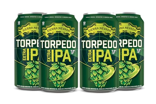 Sierra Nevada Brewing - 4 x Torpedo Extra IPA - American IPA in 0,355l Dose - handwerkliches gebrautes Bier aus Kalifornien USA - inkl. 1 € Einwegpfand Sierra Nevada Brewing - 4 x Torpedo Extra IPA - American IPA in 0,355l Dose - handwerkliches gebrautes Bier aus Kalifornien USA - inkl. 1 € Einwegpfand von Sierra Nevada