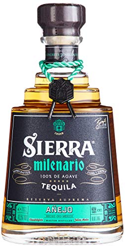 Sierra Milenario Añejo - Tequila aus 100% Hochland Agaven (1 x 0,7l) - Hergestellt in Mexiko - 18 Monate in Bourbon Fässern gereift von Sierra