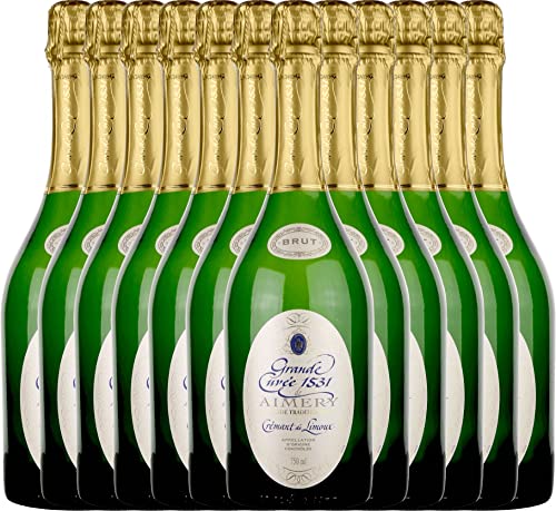 Aimery Grande Cuvée 1531 Crémant Brut von Sieur d'Arques - Schaumwein 12 x 0,75l VINELLO - 12er - Weinpaket inkl. kostenlosem VINELLO.weinausgießer von Sieur d'Arques
