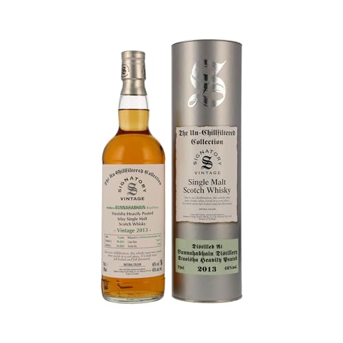 Bunnahabhain Staoisha 2013/2023 - Signatory Vintage - Un-Chillfiltered Collection #13+15 Pinot Cask (1x0,7l) von Signatory Vintage