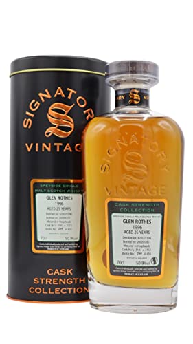 Signatory Vintage GLEN ROTHES 25 Years Old Cask Strength 1996 50,9% Vol. 0,7l in Tinbox von Hard To Find