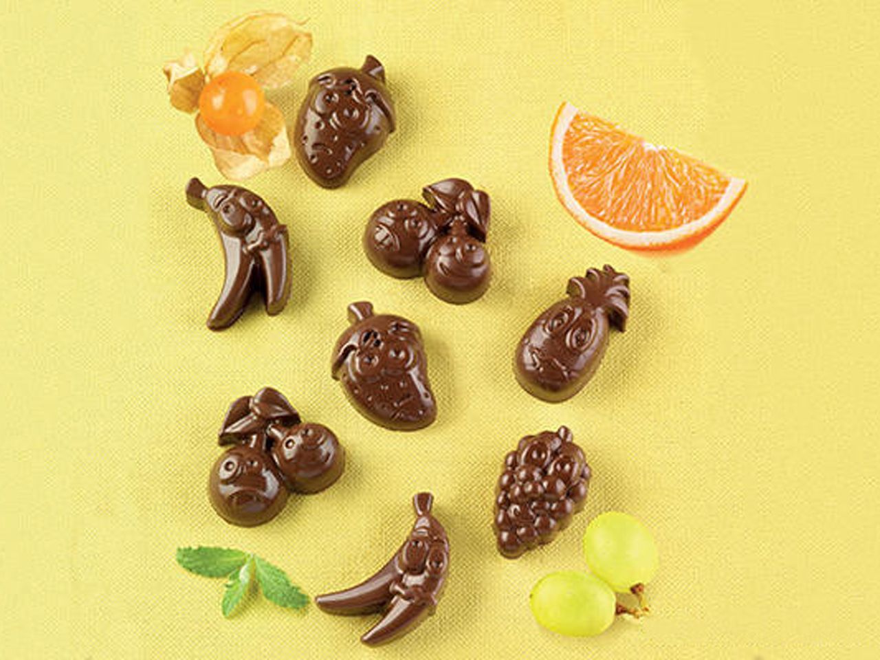 Silikon-Pralinenform Choco Fruits Silikon-Pralinenform Choco Fruits von Silikomart