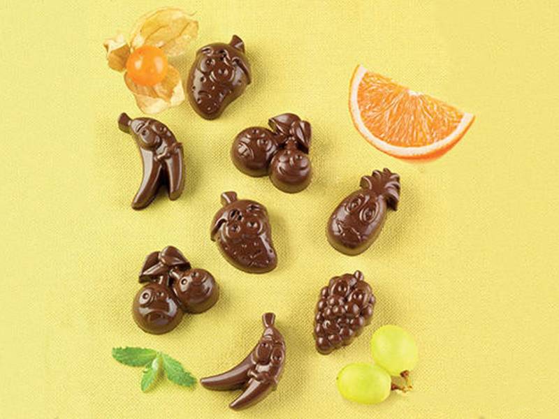 Silikon-Pralinenform Choco Fruits von Silikomart
