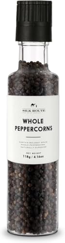 Silk Route Spice Company Nachfüllbare Glasmühle Ganzes schwarzes Pfefferkorn 118g Silk Route Spice Company Nachfüllbare Glasmühle Ganzes schwarzes Pfefferkorn 118g von Silk Route Spice Company