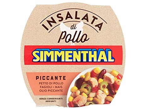3x Simmenthal Insalata Di Pollo Piccante Würziger Hühnersalat Hühnerbrust mit Bohnen, Mais und würzigem Öl 160g Fertiggericht Frei von Konservierungsstoffen 3x Simmenthal Insalata Di Pollo Piccante Würziger Hühnersalat Hühnerbrust mit Bohnen, Mais und würzigem Öl 160g Fertiggericht Frei von Konservierungsstoffen von Simmenthal