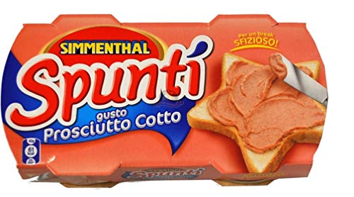 6x Simmenthal Spuntì al Prosciutto Cotto streichfähiges Produkt mit gekochtem Schinken Snack ( 2 x 84g ) von Simmenthal