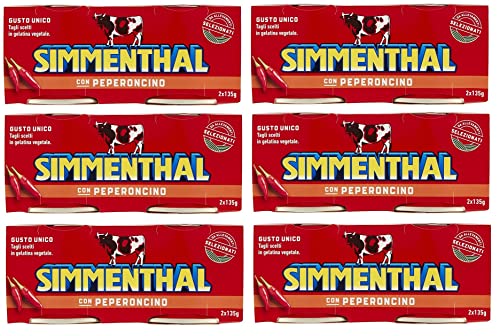 6x Simmenthal con Peperoncino Fertiggericht aus Rindfleisch in Gemüsegelee Dosenfleisch mit Chili ( 2 x 135g ) von Simmenthal