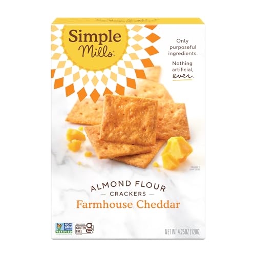 Simple Mills Almond Flour Crackers, Farmhouse Cheddar, 4.25 Ounce von Simple Mills