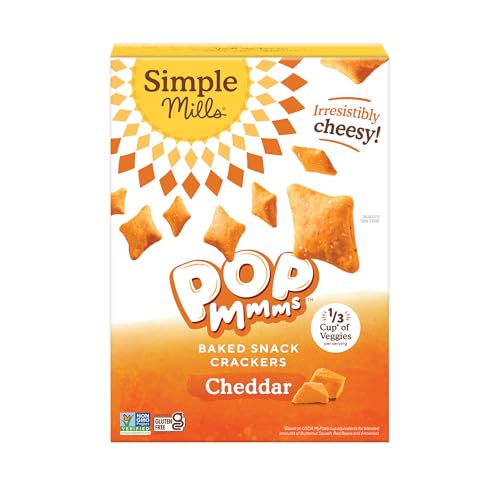 Simple Mills Pop Mmms Cheddar Gebackene Snack-Knallbonbons, glutenfrei, 118 ml, 1 Stück von Simple Mills