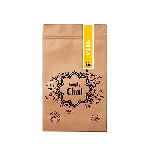 Simply Chai Vanilla | Bio Vegan Lactosefrei Fair Trade 1kg Groß-Packung | Chai Pulver für einen leckeren Chai Tee von Simply Chai