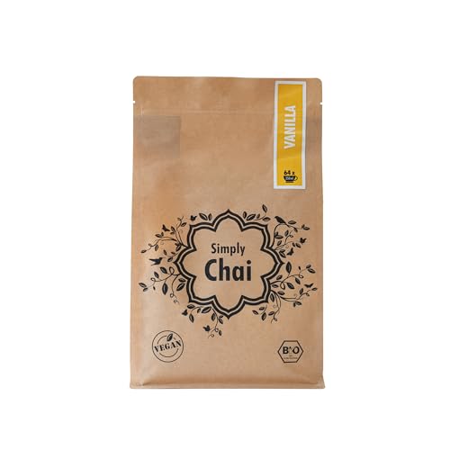 Simply Chai Vanilla | Bio Vegan Lactosefrei Fair Trade 1kg Groß-Packung | Chai Pulver für einen leckeren Chai Tee von Simply Chai