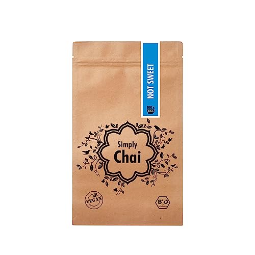 Simply Chai | Laktose-frei | Leckerer Chai-Tee zum Genießen | Chai Pulver Chai Not Sweet - Bio & Vegan zuckerfrei 500 g Beutel von Simply Chai