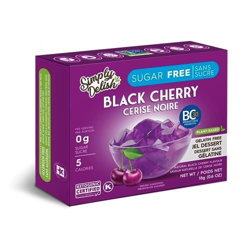 Simply Delish Black Cherry Jel Dessert, 6 x 18 g von Simply Delish