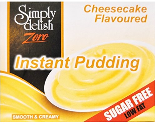 Simply Delish, Sugar Free Instant Pudding - Gluten Free, Vegan Sweet, Cheesecake Flavour - Pack of 24, Low Fat Pudding von Simply Delish