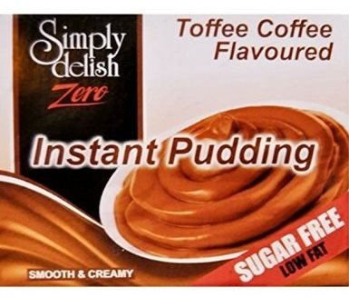 Simply Delish, Sugar Free Instant Pudding - Gluten Free, Vegan Sweet, Toffee Coffee Flavour - Pack of 24, Low Fat Pudding von Simply Delish