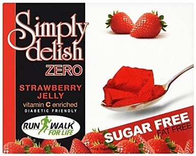 Simply Delish, Sugar-Free Jelly Dessert - Vegan, Gluten and Fat-Free, Strawberry Flavour - Pack of 24, Keto Friendly Sweets von Simply Delish