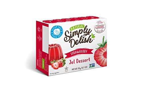 Simply Delish, Zuckerfreie Gelee, Erdbeere, 44 g, 6 Stück von Simply Delish