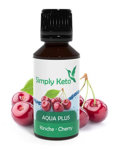 Simply Keto Aqua Plus Flavour Drops (Kirsche) 30ml - Natürliche Aromatropfen ohne Kalorien - Sirup-Alternative für 12 Liter Wasser mit authentischem Geschmack - Ohne Aspartam & Zuckerfrei von Simply Keto