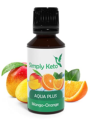 Simply Keto Aqua Plus Flavour Drops (Mango-Orange) 30ml - Natürliche Aromatropfen ohne Kalorien - Sirup-Alternative für 12 Liter Wasser mit authentischem Geschmack - Ohne Aspartam & Zuckerfrei von Simply Keto