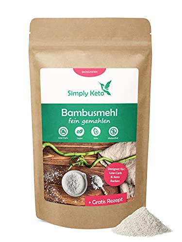 Simply Keto Bambusmehl aus Bambusfasern Lower Carb* - 300g fein gemahlen - Lower Carb* Mehl Alternative für Backwaren - Ideal für Lower Carb* & Ketogene Ernährung - Glutenfrei & Vegan von Simply Keto