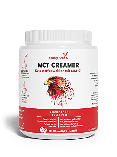 Simply Keto MCT Creamer Vorratsdose 450g - Ohne Zuckerzusatz ketogener Kaffeeweißer für Bulletproof Coffee - Mit MCT Öl, Kokosöl & Weidebutter - Ohne Kohlenhydrate - Optimiert für Performance Simply Keto MCT Creamer Vorratsdose 450g - Ohne Zuckerzusatz ketogener Kaffeeweißer für Bulletproof Coffee - Mit MCT Öl, Kokosöl & Weidebutter - Ohne Kohlenhydrate - Optimiert für Performance von Simply Keto