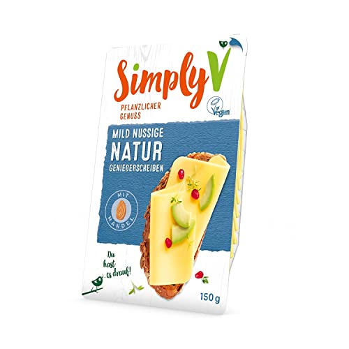 Simply V Genießerscheiben Natur (Vegane Käse-Alternative) 150g x 6 (900g) von Simply V