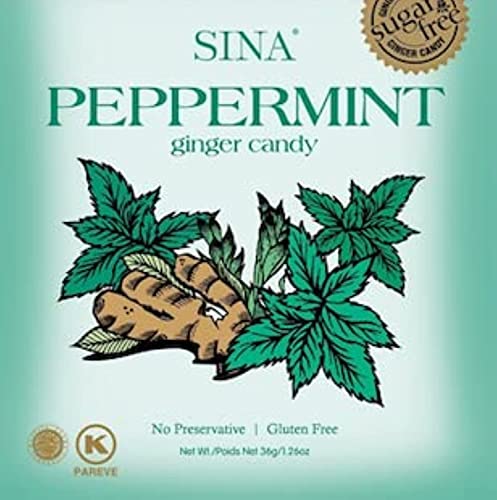 [ 36g ] SINA PEPPERMINT ginger candy / Ingwer- Kaubonbon Pfefferminzgeschmack von Sindu Amritha
