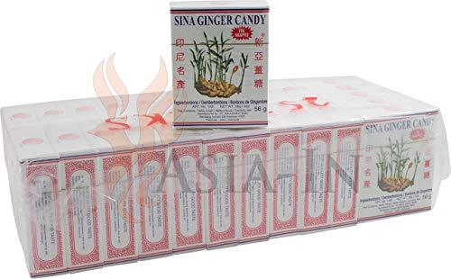 25er Pack Ingwer Bonbons [25x 56g] Ingwer Bonbon SINA Ginger Candy von Sindu Amritha