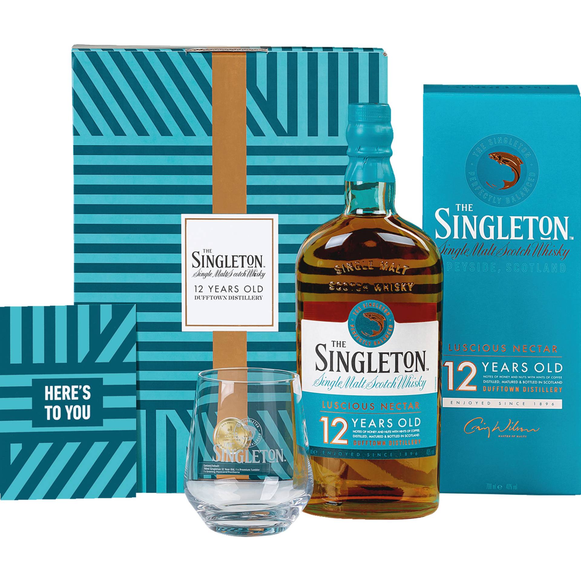 The Singleton of Dufftown 12 Years Single Malt, 0,7l, 40%, in hochwertigem Geschenkset, Schottland, Präsente von Singleton Distillery, Church St, Dufftown AB55 4BR, Scotland