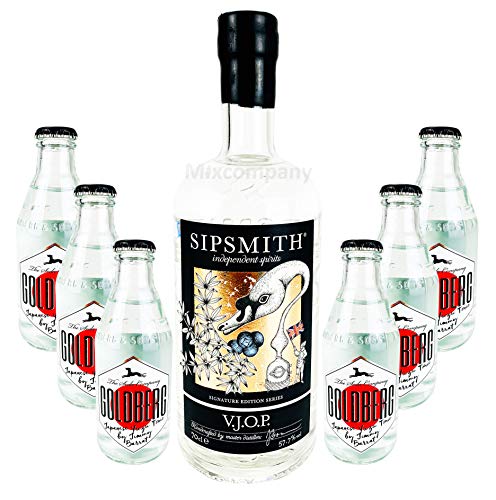 Sipsmith V.J.O.P. Gin 0,7l (57,7% Vol) + 6x Goldberg Japanese Yuzu Tonic 0,2l MEHRWEG Bar Longdrink Cocktail Sammlung Gin Tonic inkl. PFAND- [Enthält Sulfite] von Sipsmith-Sipsmith